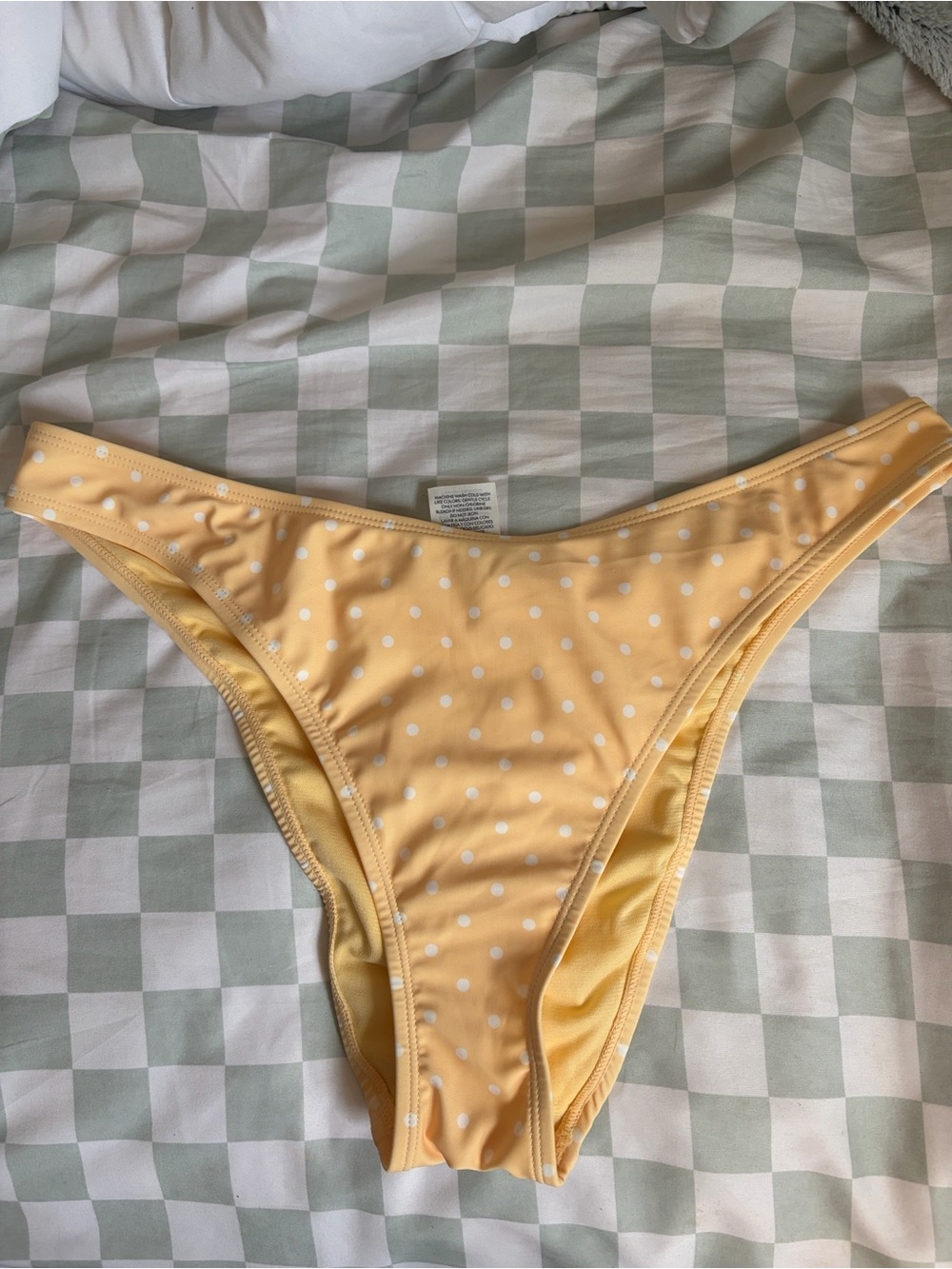 Yellow Polka Dot Bikini Bottoms